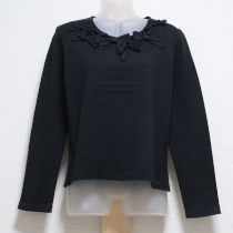 黒リボン使い長Tシャツ