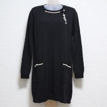 黒パール&モチーフニットチュニック【3(9号)】