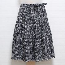 黒ギンガム総刺繍スカート【11号】