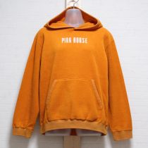 からしフード付きロゴ刺繍フリースプルオーバー【L】