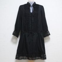 黒レース&フリルチュニック【9号】