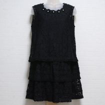 黒ボタニカルフラワーレースセットアップチュニック【3(9号)】
