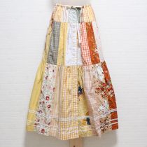 黄系パッチワークスカート