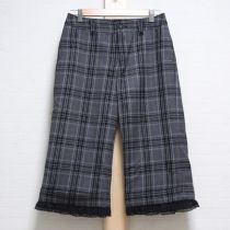 黒系チェックレース使いパンツ【L】