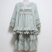 薄荷スターダストレースレイヤーチュニック