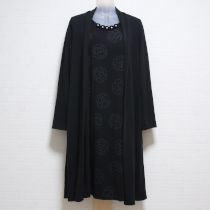 黒カメリアカットソーチュニック【3(9号)】