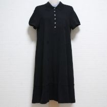 黒カメリア刺繍カットソーワンピース【3(9号)】