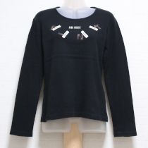 黒ロゴパッチ長Tシャツ【L】