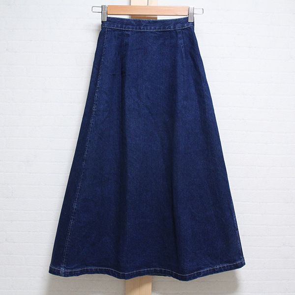 青パールボタンスカート【M】