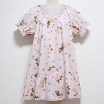 ピンク薔薇モチーフローンチュニック