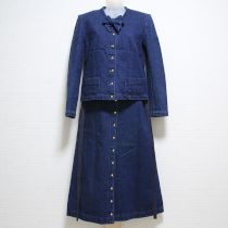 紺金ボタンデニムスーツ