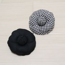 黒ギンガム薔薇コサージュセット