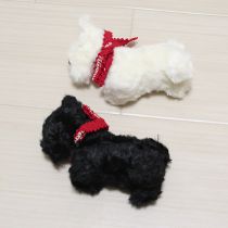 白黒テリアコサージュセット