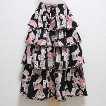 黒トランプうさぎ段々スカート