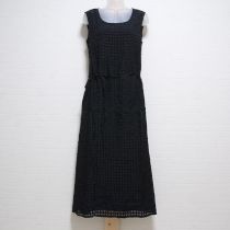 黒格子レイヤーワンピース【M】