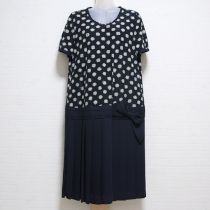 紺シーリングドットワンピース【3(9号)】
