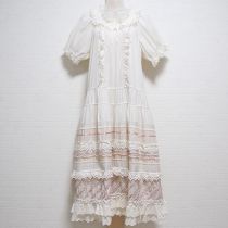生成コットンレースグラデーションワンピース