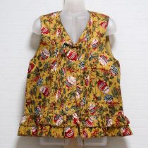 からしジャム瓶刺繍フリルベスト