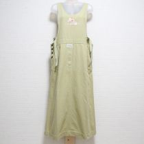薄荷テリア刺繍ジャンパースカート