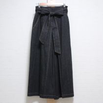 黒デニムワイドパンツ【4(L)】