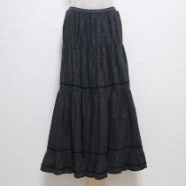 黒レース使いデニムスカート
