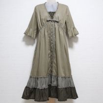 カーキ系セットアップローンワンピース