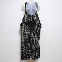 黒水玉ポリプリーツジャンパースカート