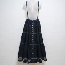 紺デニム吊スカート