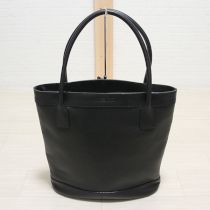 黒本革ショルダートートバッグ