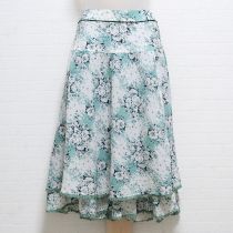 グリーン系ブーケプリントスカート