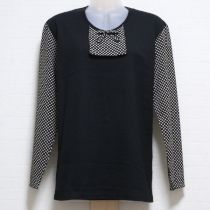 黒水玉使いカットソー