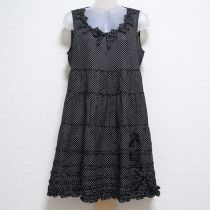 黒ドットリボン使いローンチュニック