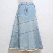 ブリーチレース使いデニムスカート【L】