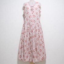 ピンクグラデーションリースワンピース【4(L)】
