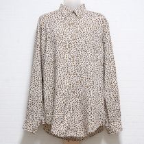 生成系レオパードボタンダウンシャツ