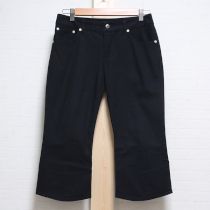 黒ステッチ入り七分丈パンツ【11号】