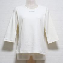 生成ロゴ刺繍7分袖Tシャツ