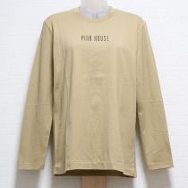 ベージュ野ばらブーケパッチロゴ長Tシャツ