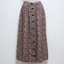 黒小花レーヨンスカート