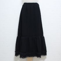黒レースフリルジョーゼットスカート