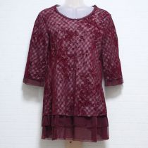 ボルドー花柄フロッキーチュニック【3(9号)】