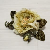 薄荷系グラデーション薔薇コサージュ