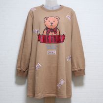 ベージュハニーブラウンスウェットチュニック