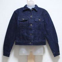 紺ロゴ刺繍デニムジャケット