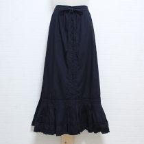 黒裾タックフリルスカート