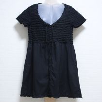 黒ピコフリルローンオーバーチュニック