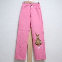ピンクだるまうさぎ刺繍パンツ【L】