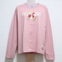 ピンクトラディショナルテディ長Tシャツ【L】