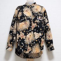黒花かごくまブラウス【M】