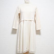 生成異素材カットソーワンピース